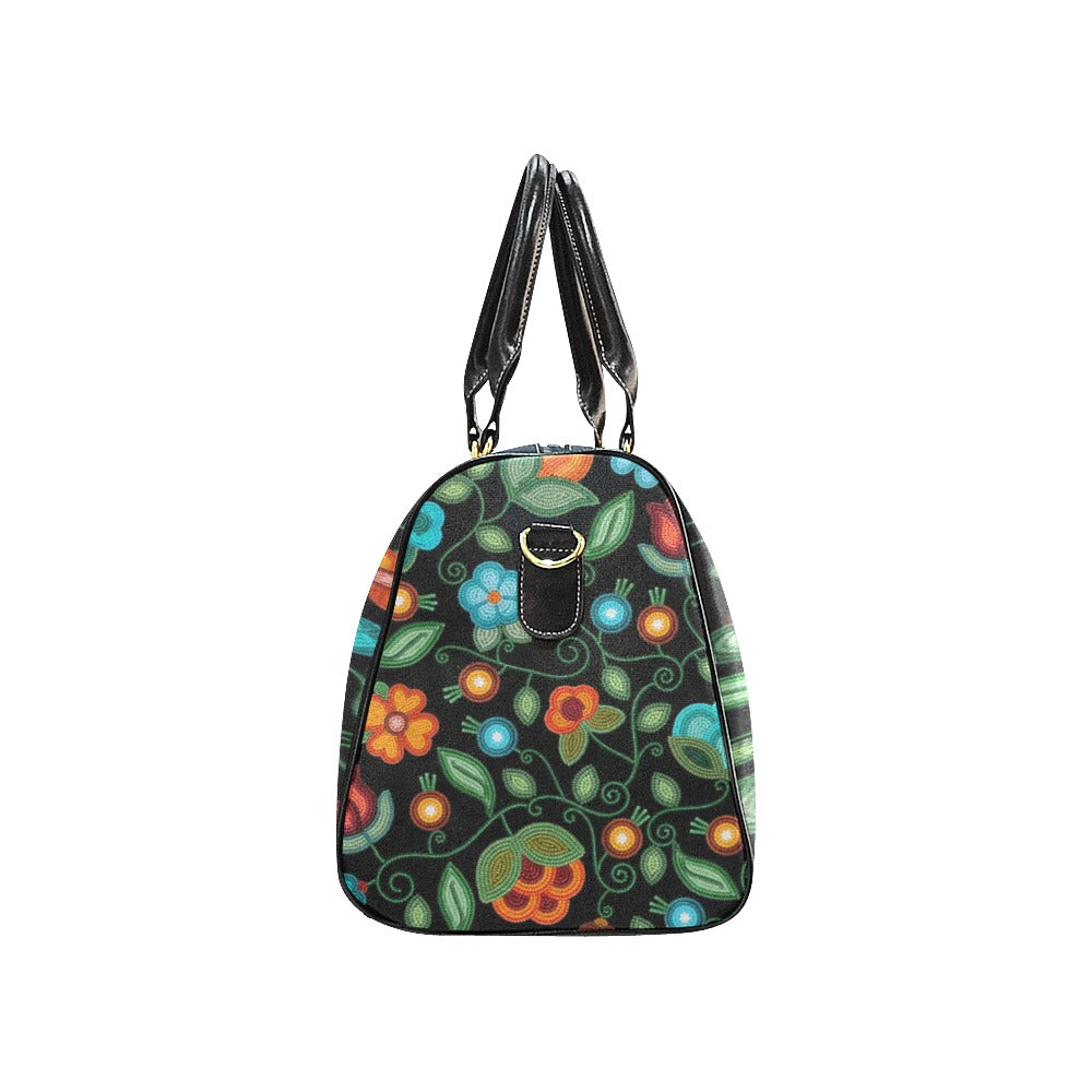 Prairie Fire Petals Black Waterproof Travel Bag/Small