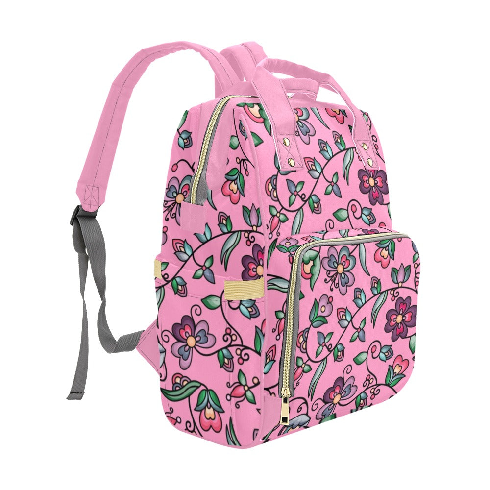 Amber Evening Garland Pink Multi-Function Diaper Backpack/Diaper Bag