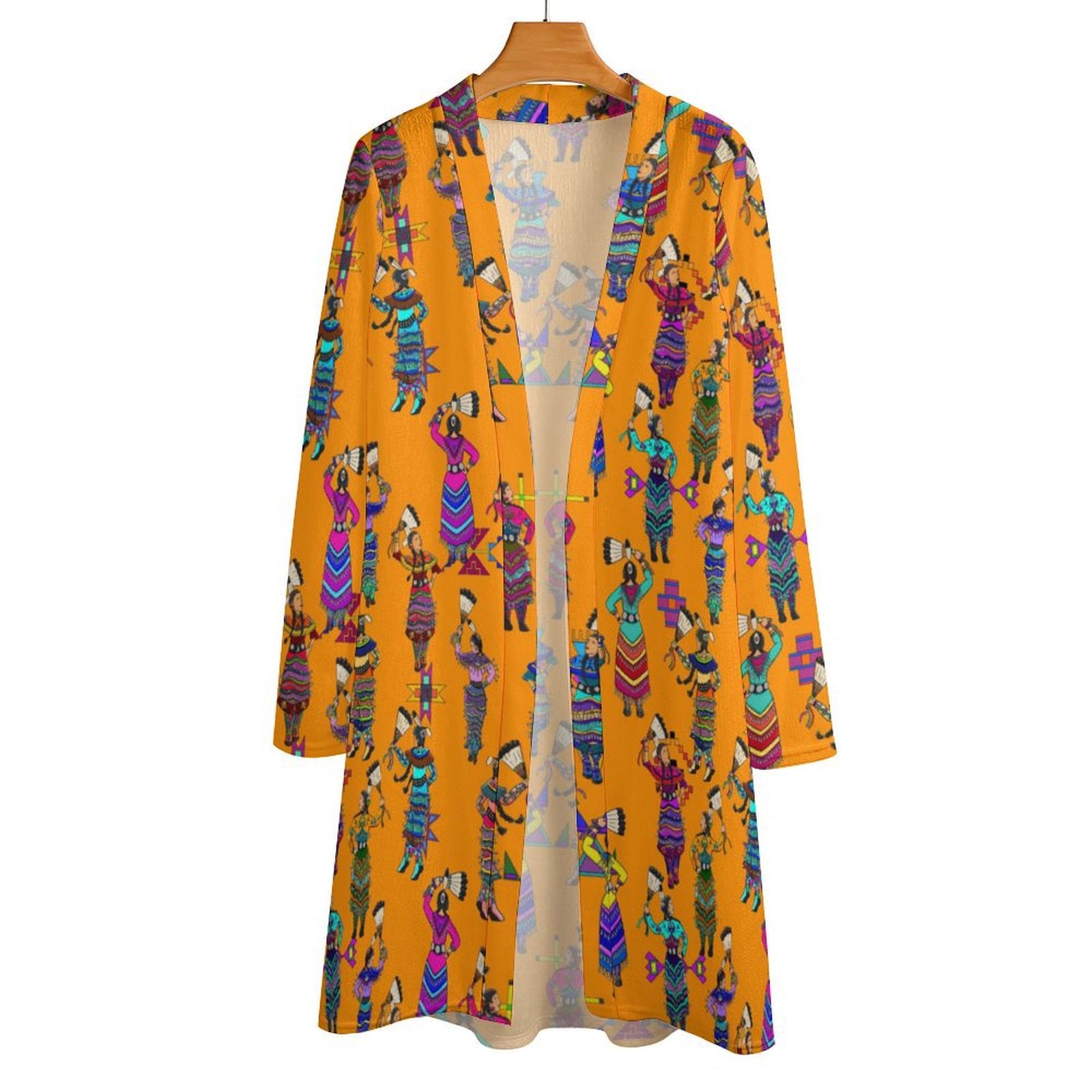 Women's Jingle Dancers Orange Cardigan