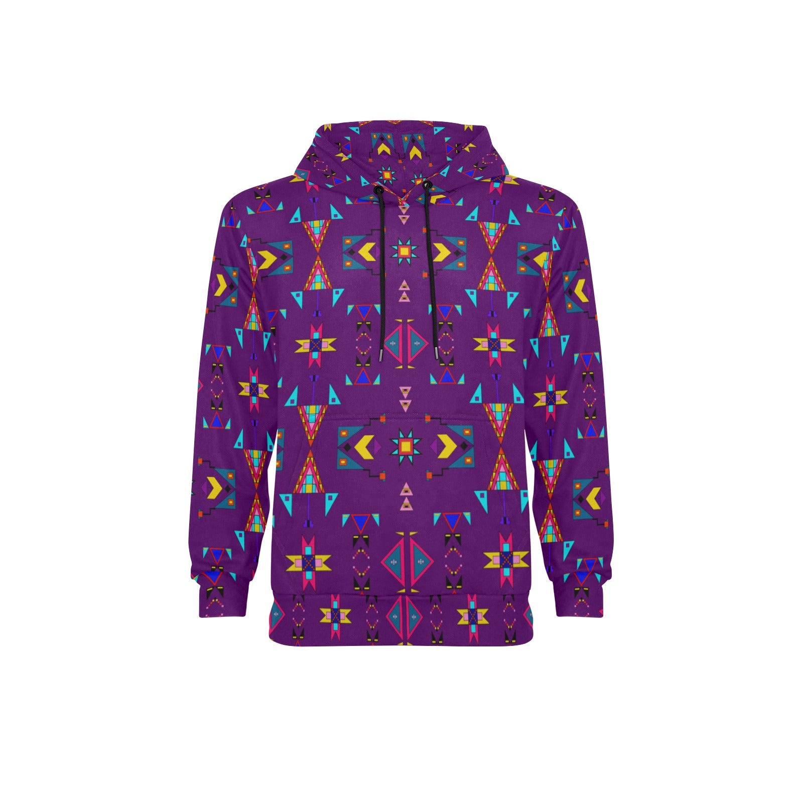 Enemy Territory Berry Men's Long Sleeve Fleece Hoodie