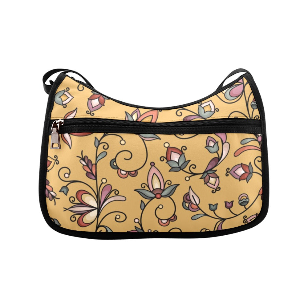 Burnt Sky Petals Gold Crossbody Bag