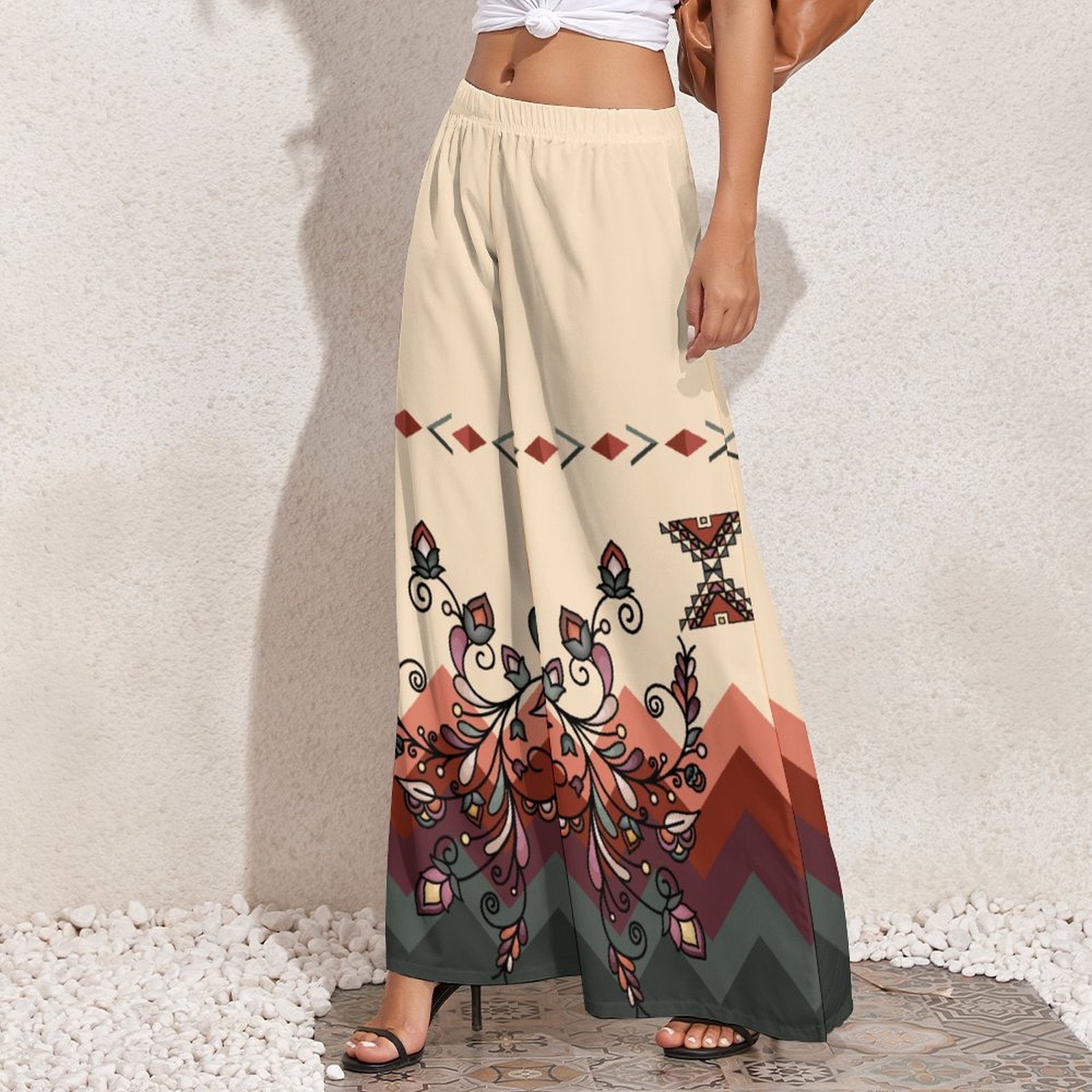 Burnt Sky Petals Ribbon Pant