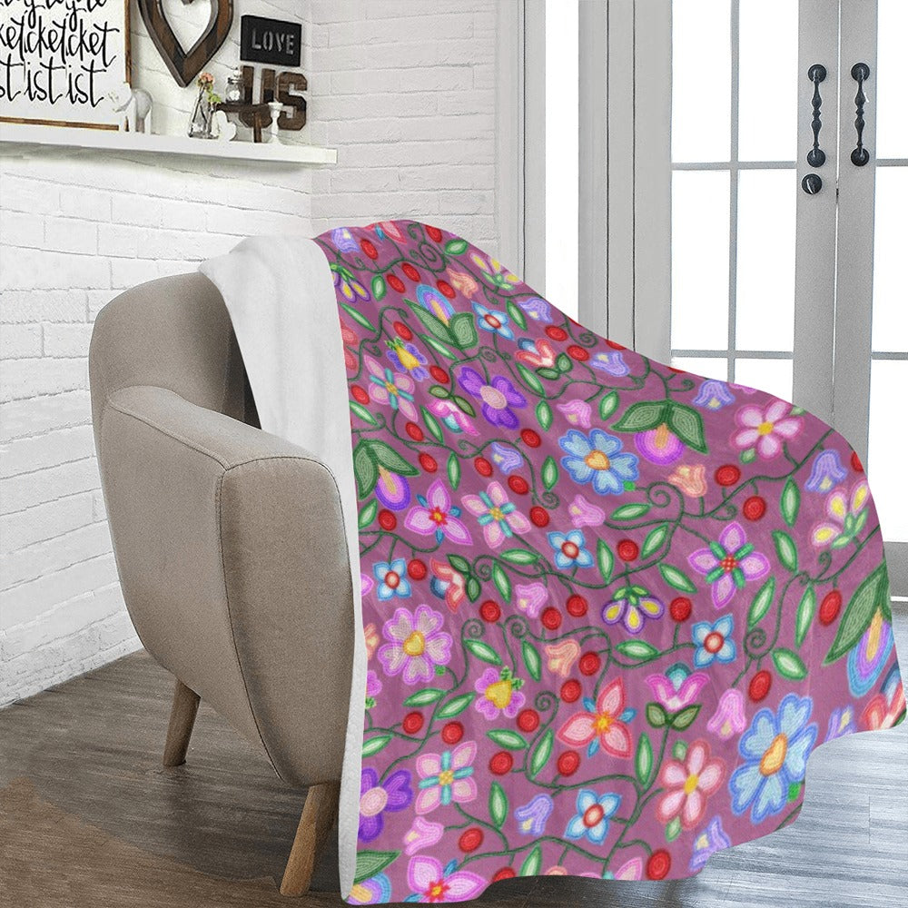 Petal Harmony Dusty Rose Ultra-Soft Micro Fleece Blanket 60"x80"