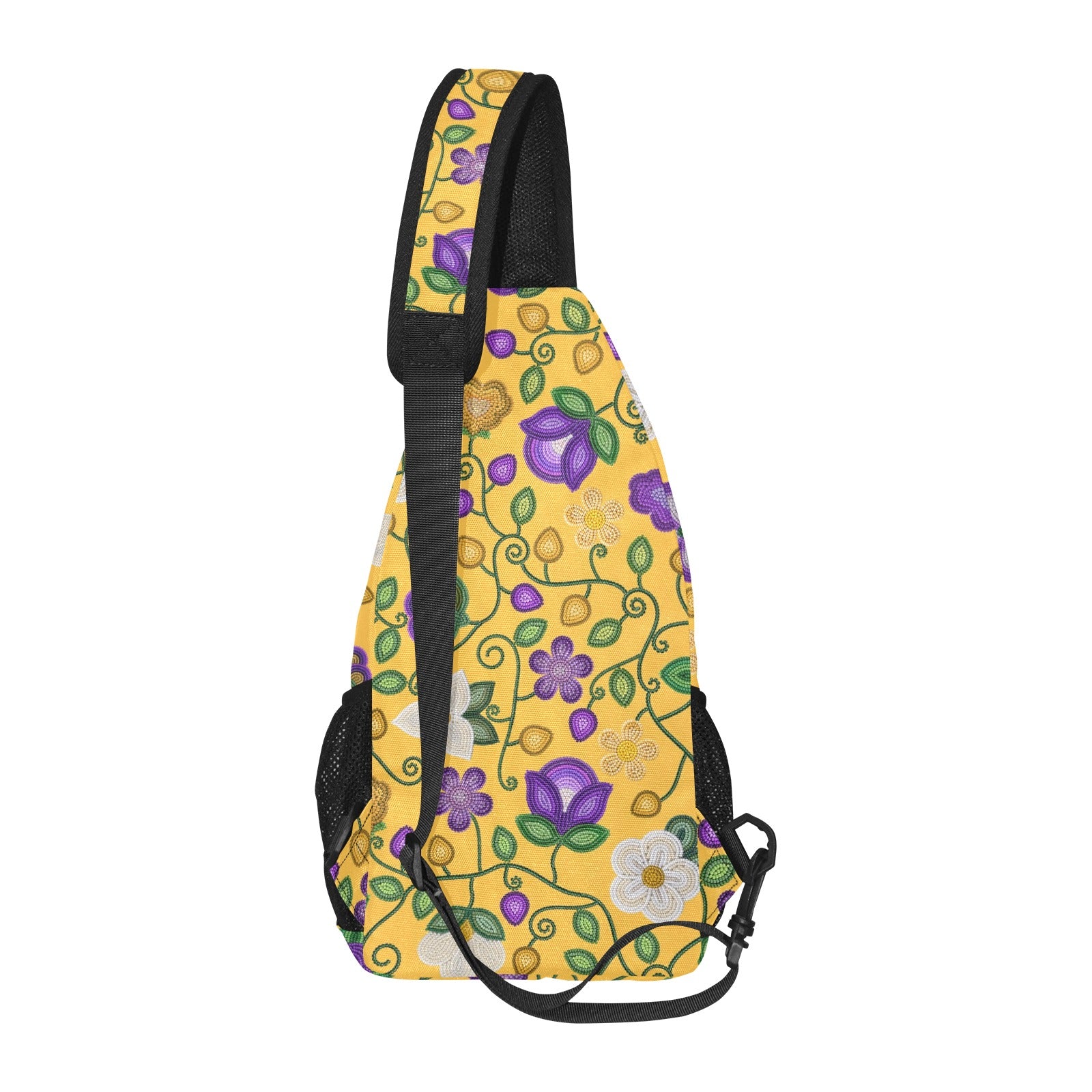 Midnight Moss Bloom Yellow Chest Bag