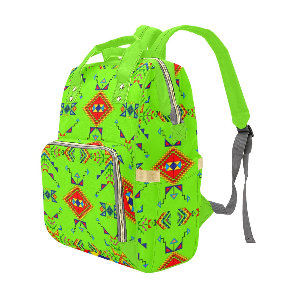 Buffalo Jump Neon Green Multi-Function Diaper Backpack/Diaper Bag