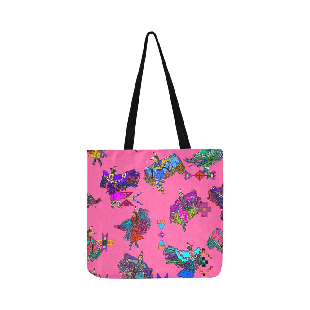 Women's Fancy Dancers Pink Reusable Shopping Bag (Two sides)