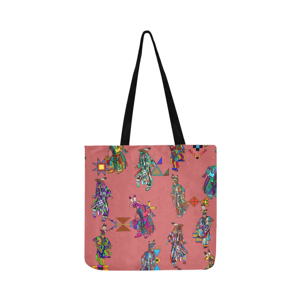 Men's Grass Dancers Terra Cotta Reusable Shopping Bag (Two sides)