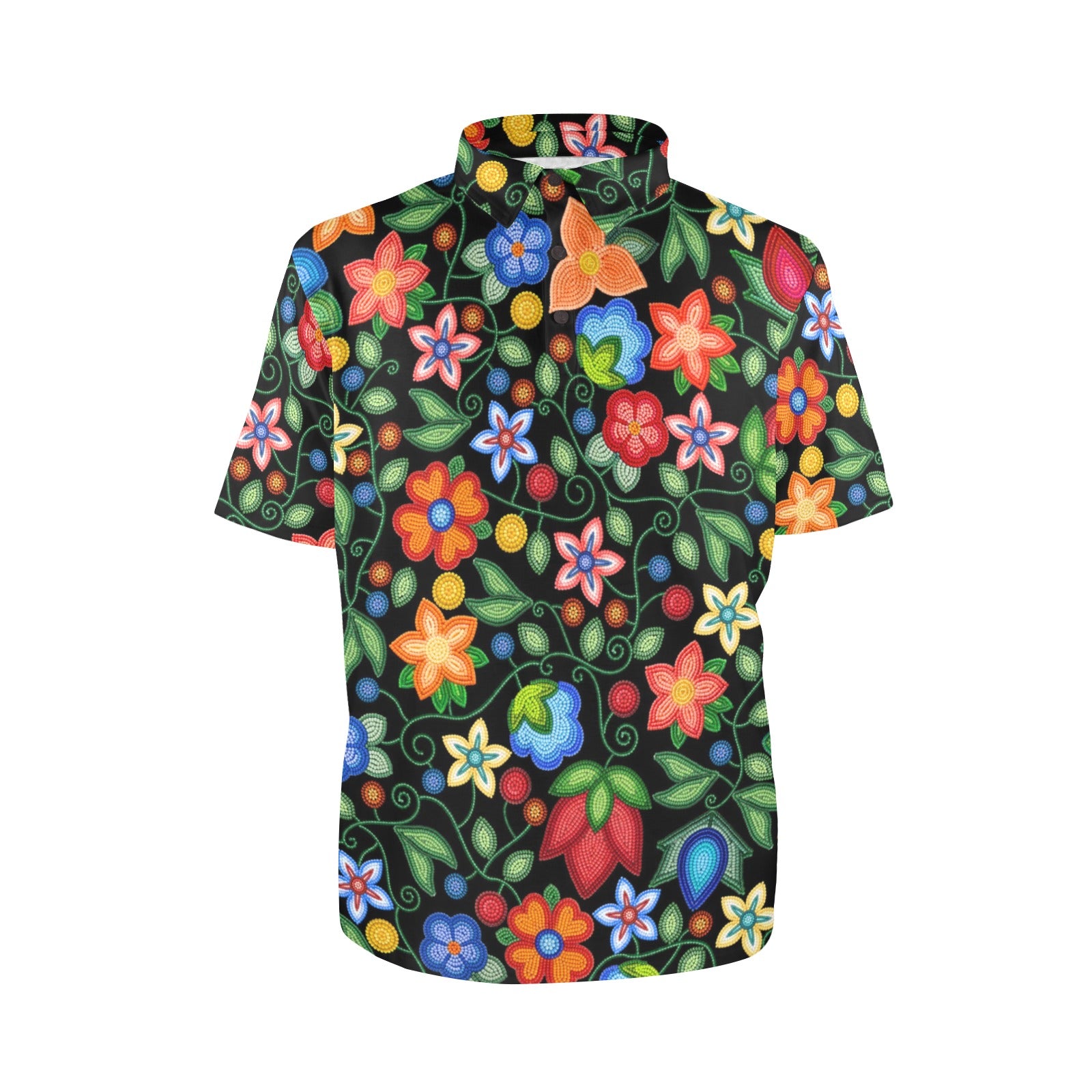 Morning Harmony Black Polo Shirt