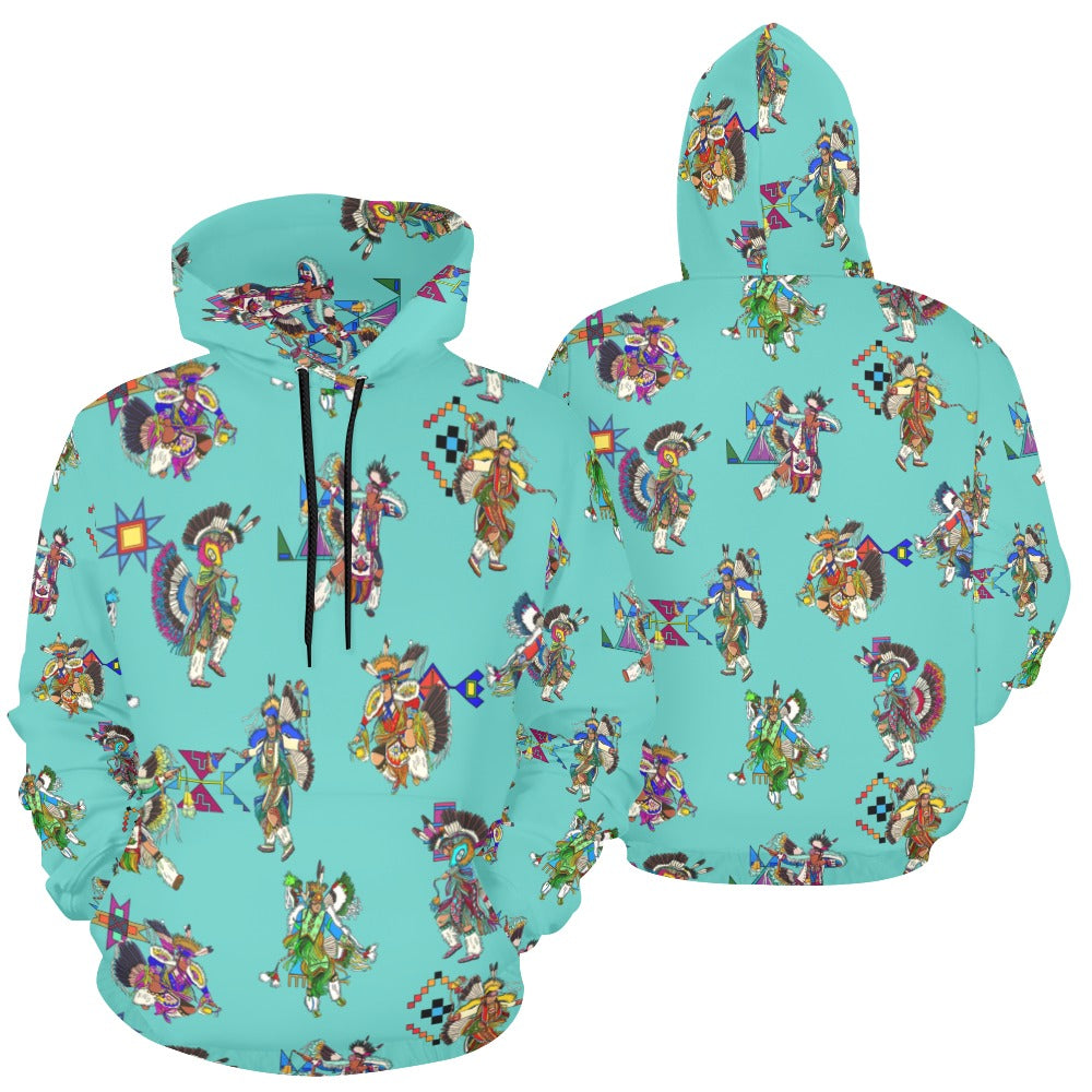 Men's Fancy Dancers Eggshell Blue Hoodie for Women (USA Size)