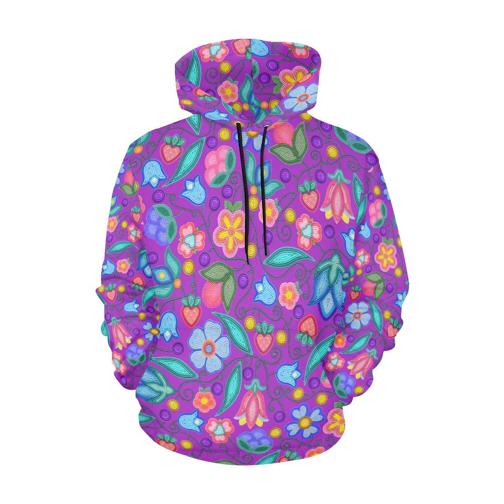 Sweet Offering Purple All Over Print Hoodie for Women (USA Size)
