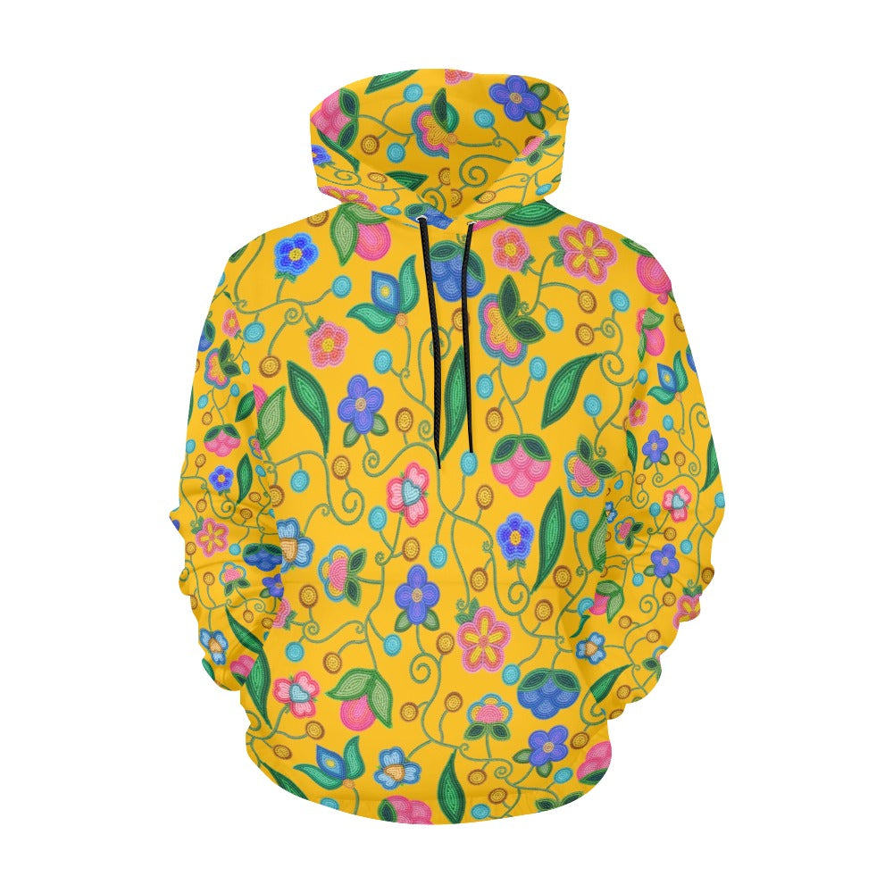 Skyberry Serenade Yellow All Over Print Hoodie for Women (USA Size)