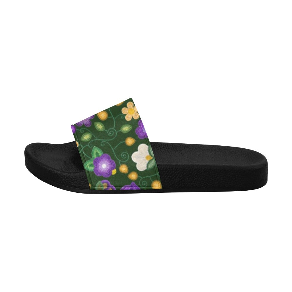 Midnight Moss Bloom Forest Men's Slide Sandals