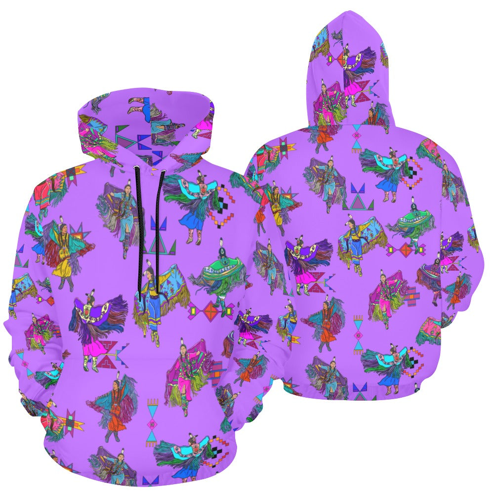 Women's Fancy Dancers Purple Hoodie for Women (USA Size)