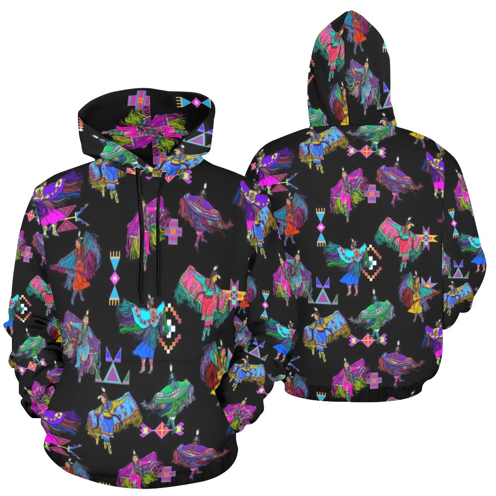Women's Fancy Dancers Black Hoodie for Women (USA Size)