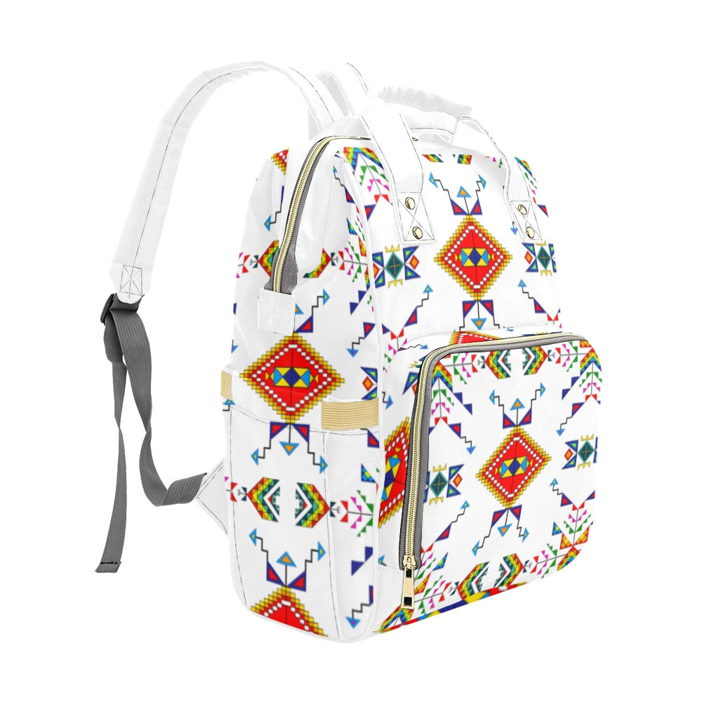 Buffalo Jump White Multi-Function Diaper Backpack/Diaper Bag