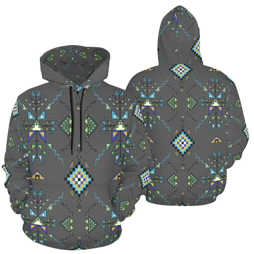 Bear Shield Gray Hoodie for Men (USA Size)