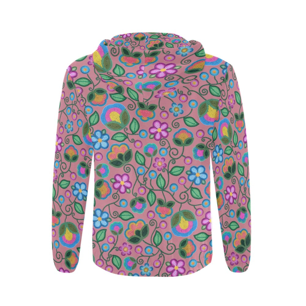 Turquoise Sunbeam Peach Men's Zipper Hoodie