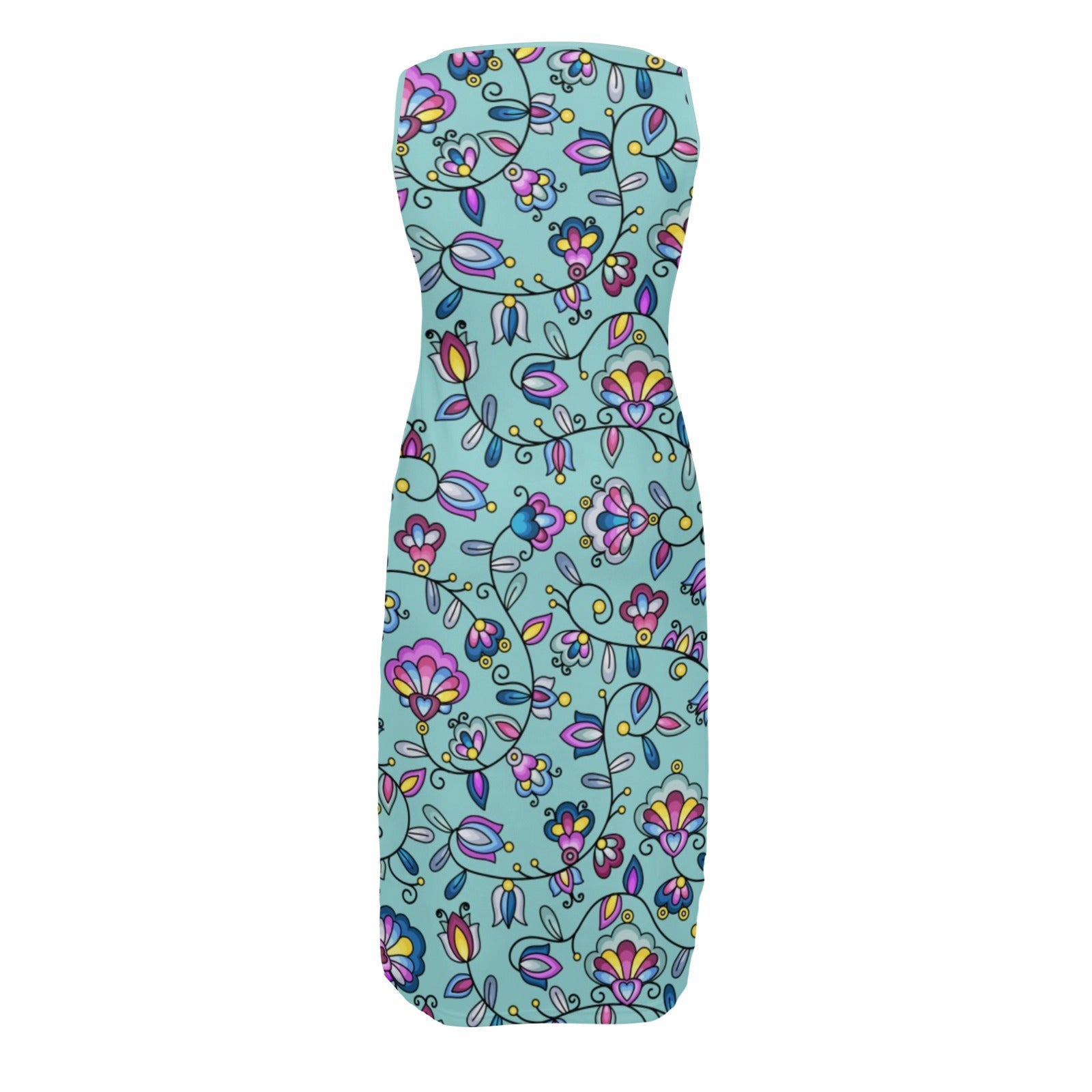 Autumn Bundle Blessing Turquoise Phaedra Sleeveless Open Fork Long Dress