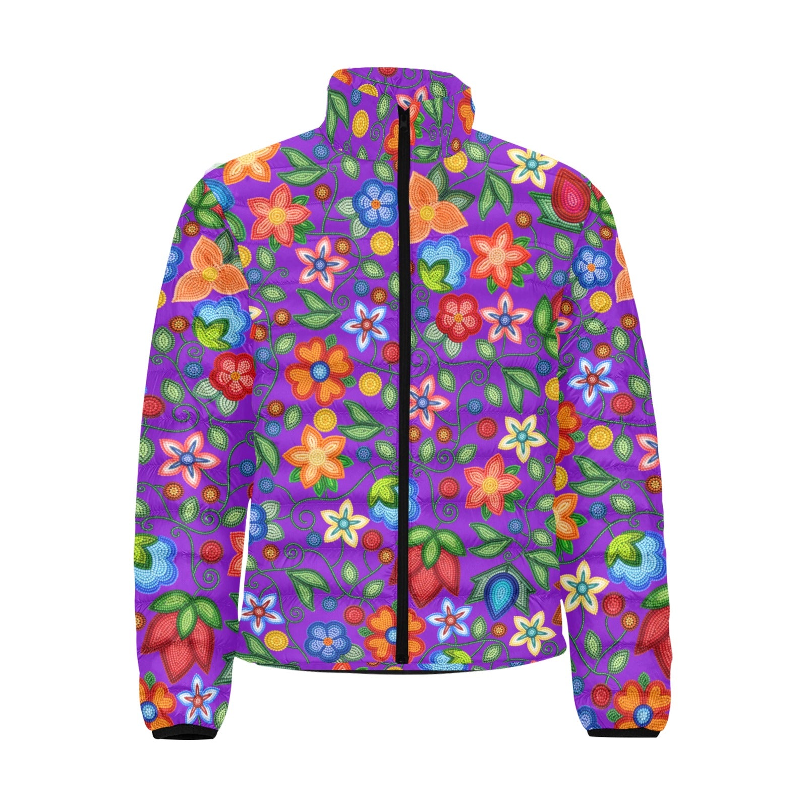 Morning Harmony Purple Men's Padded Jacket