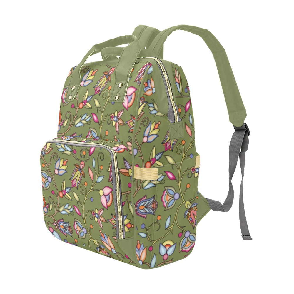 Buffalo Bloom Sage Multi-Function Diaper Backpack/Diaper Bag
