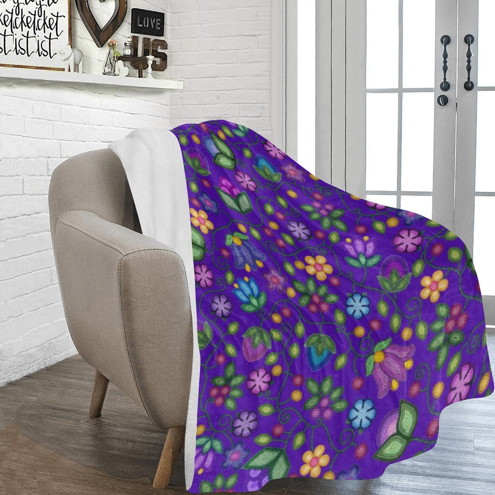 Bloom Uplift Indigo Ultra-Soft Micro Fleece Blanket 60"x80"