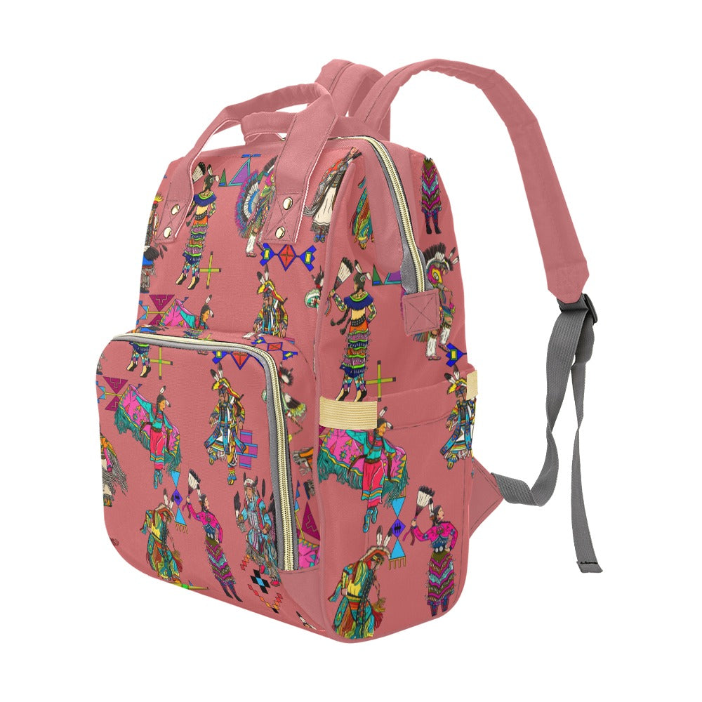 Grand Entry Dancers Terra Cotta Multi-Function Diaper Backpack/Diaper Bag