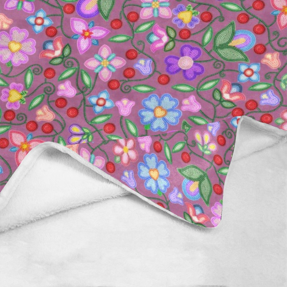 Petal Harmony Dusty Rose Ultra-Soft Micro Fleece Blanket 50"x60"