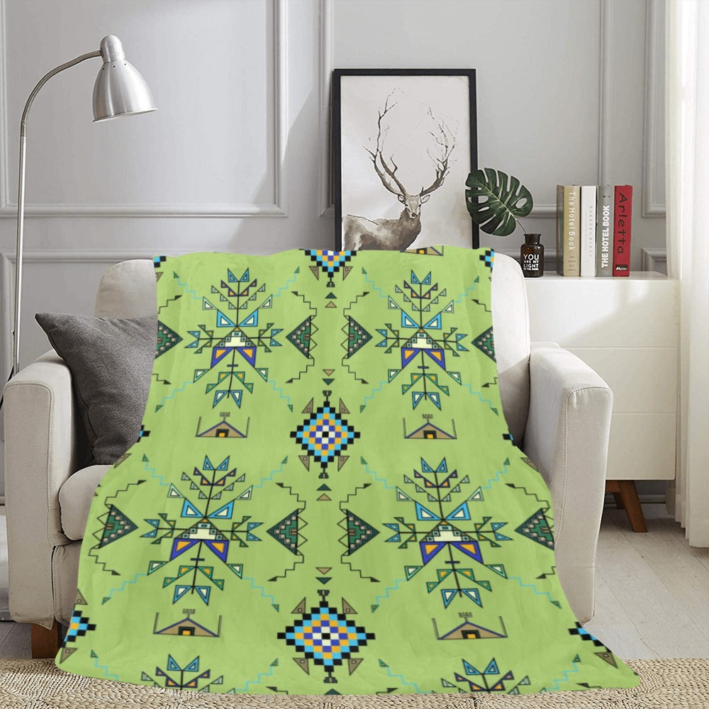 Bear Shield Green Ultra-Soft Micro Fleece Blanket 60"x80"