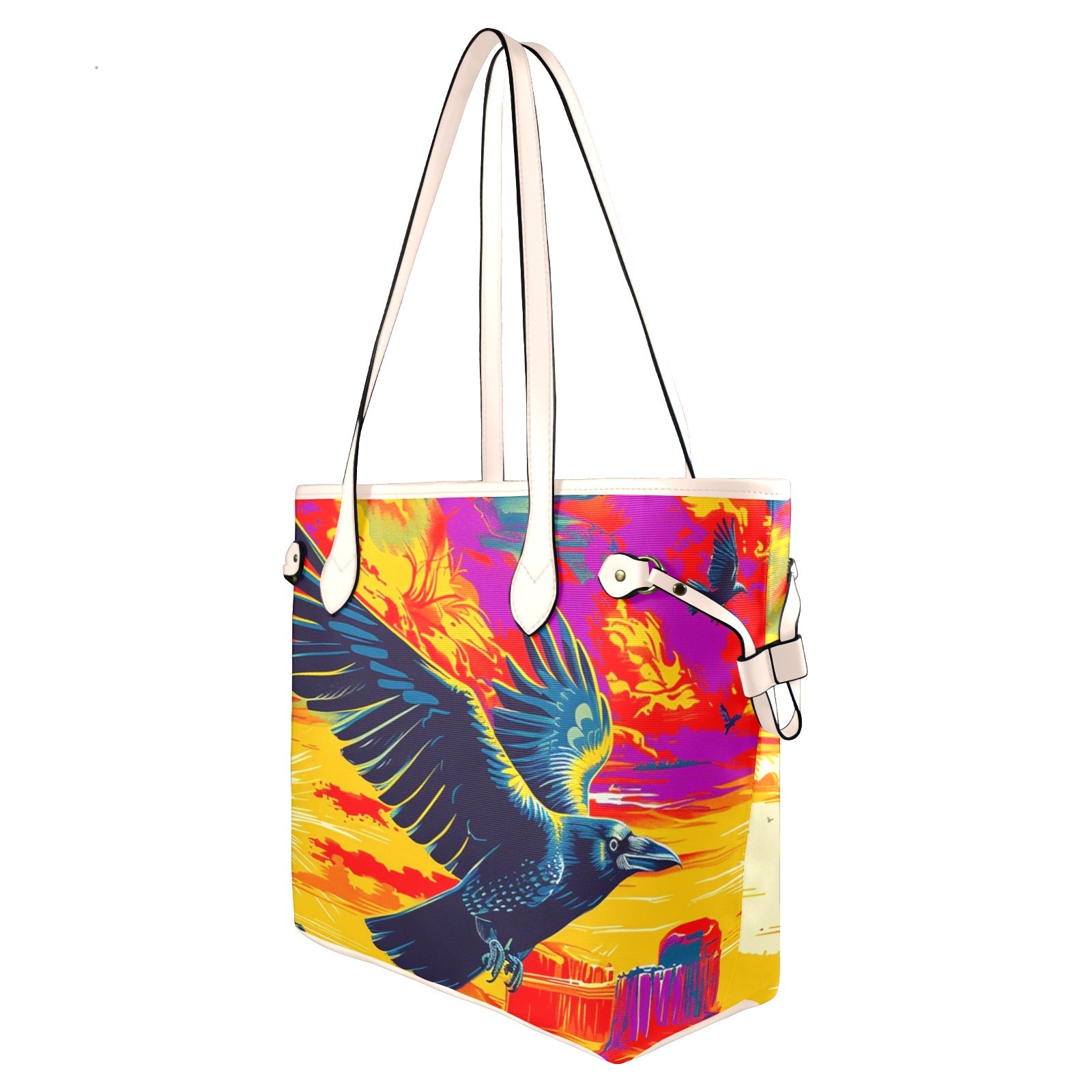 Crow Spreads His Wings Clover Canvas Tote Bag