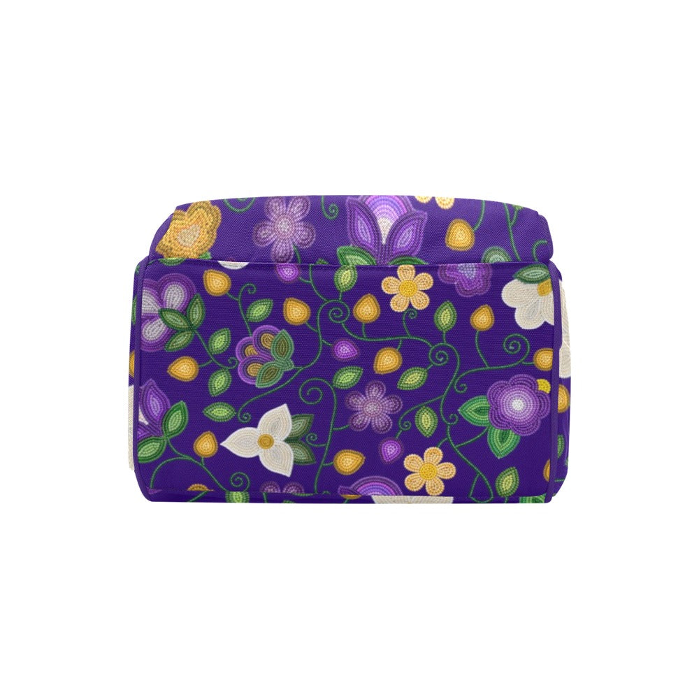 Midnight Moss Bloom Aubergine Multi-Function Diaper Backpack/Diaper Bag
