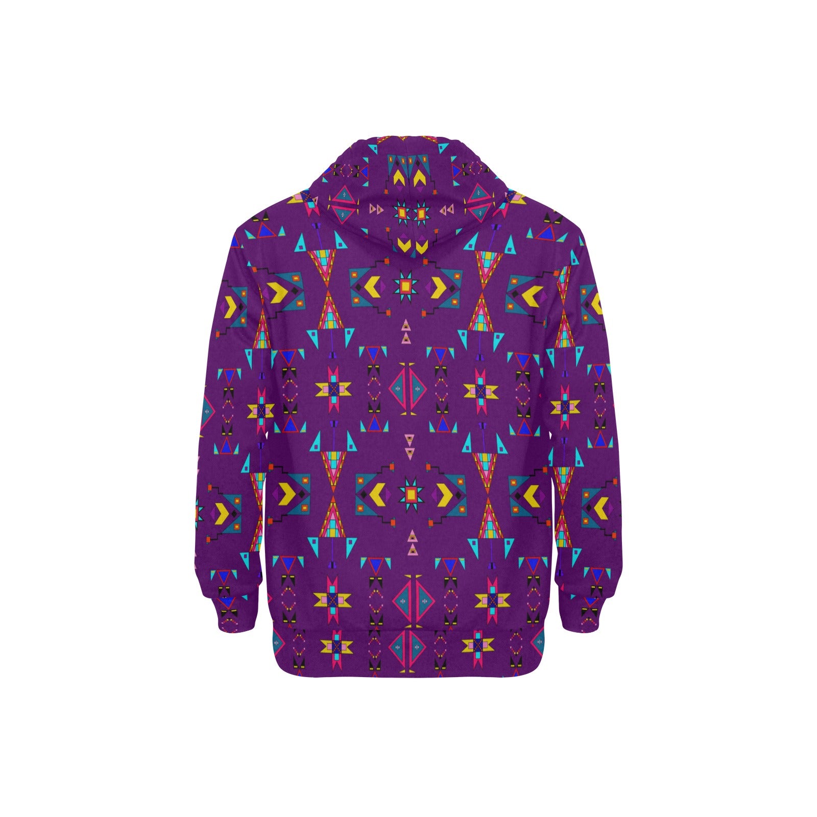 Enemy Territory Berry Men's Long Sleeve Fleece Hoodie