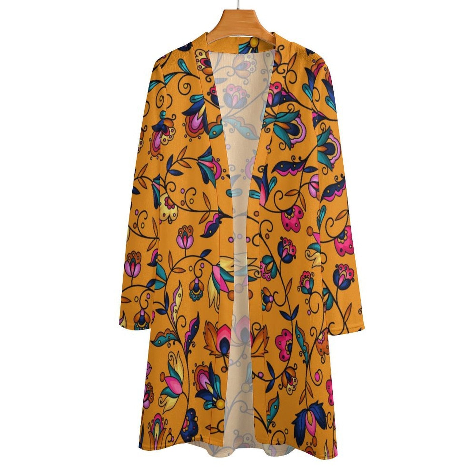 Copper Prairie Petals Orange Cardigan