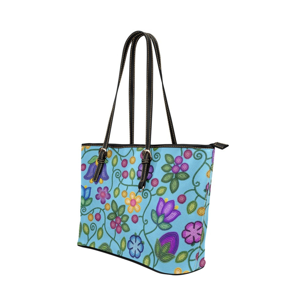 Bloom Uplift Sky Leather Tote Bag/Large