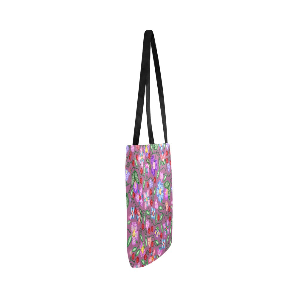 Petal Harmony Dusty Rose Reusable Shopping Bag (Two sides)