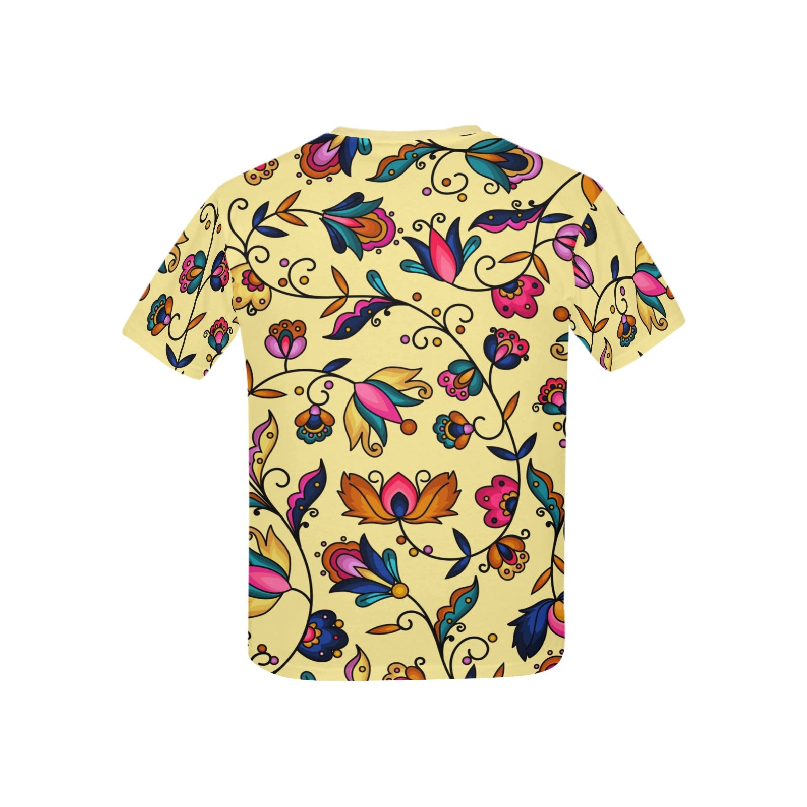 Copper Prairie Petals Yellow Kids' T-shirt (USA Size)