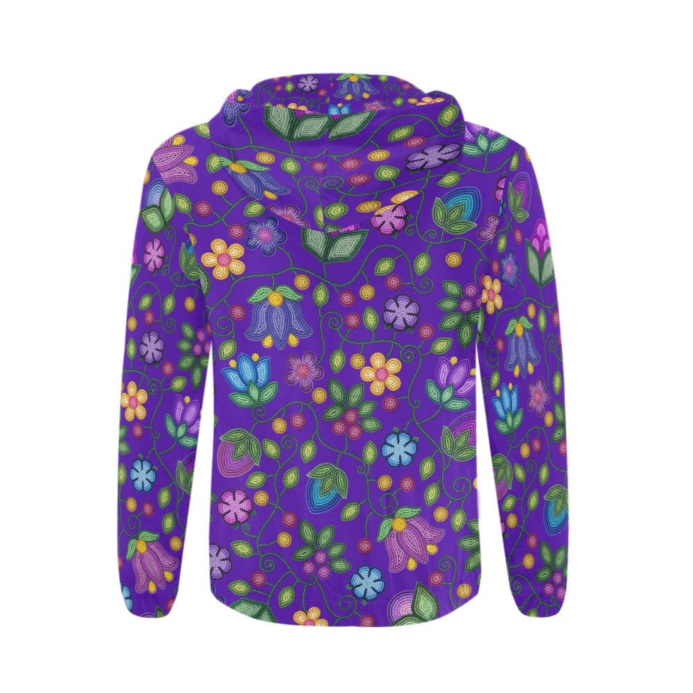 Bloom Uplift Indigo Men's Zipper Hoodie