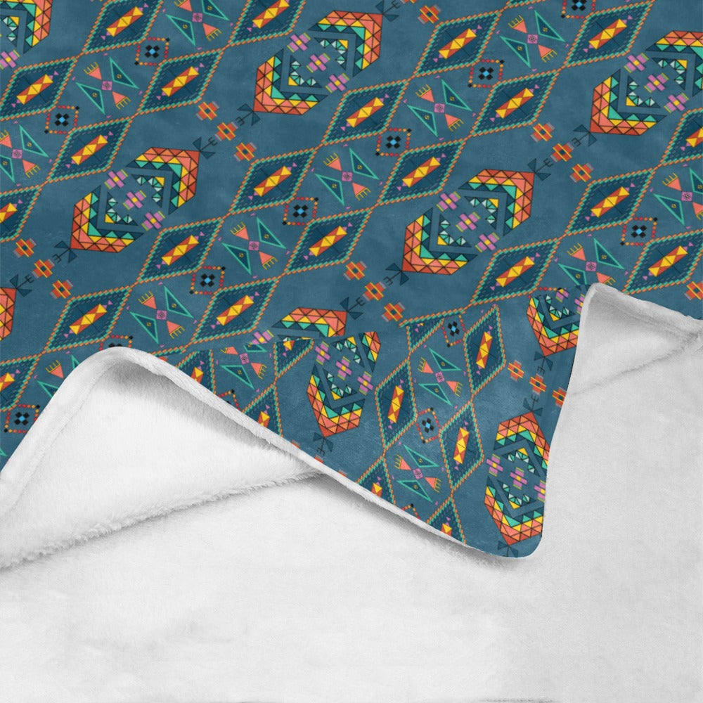 Travois Tipi Deep Lake Ultra-Soft Micro Fleece Blanket 50"x60"