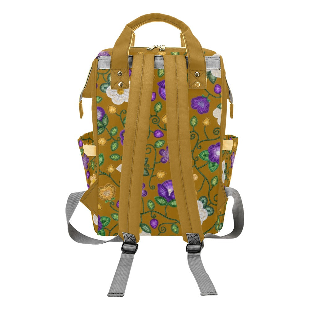 Midnight Moss Bloom Toffee Multi-Function Diaper Backpack/Diaper Bag