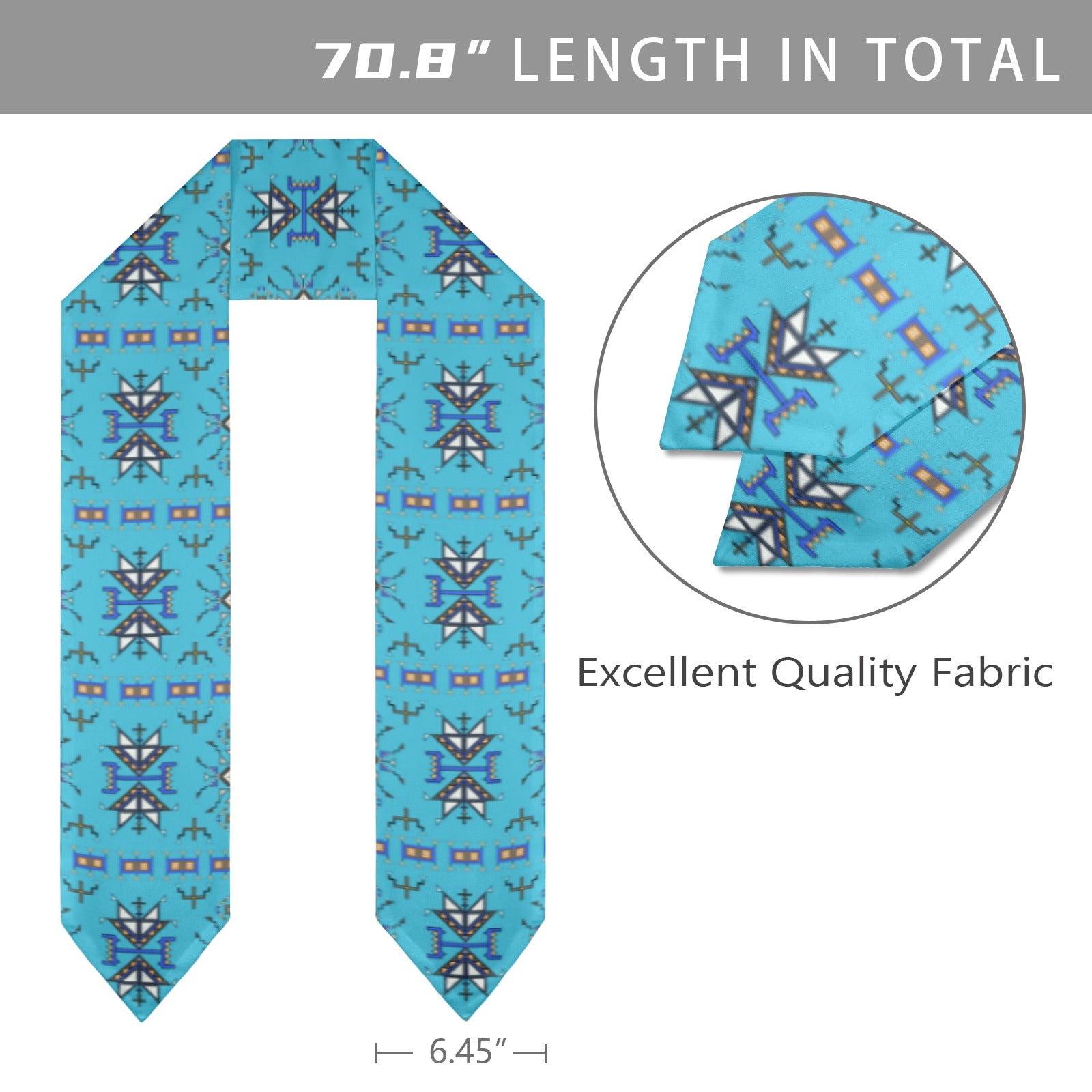 Eagle Strike Blue Graduation Stole