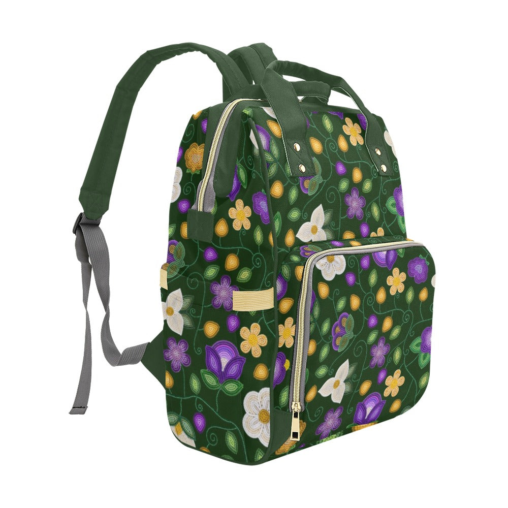 Midnight Moss Bloom Forest Multi-Function Diaper Backpack/Diaper Bag