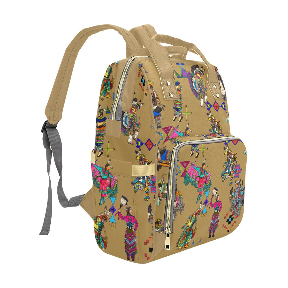 Grand Entry Dancers Earth Multi-Function Diaper Backpack/Diaper Bag