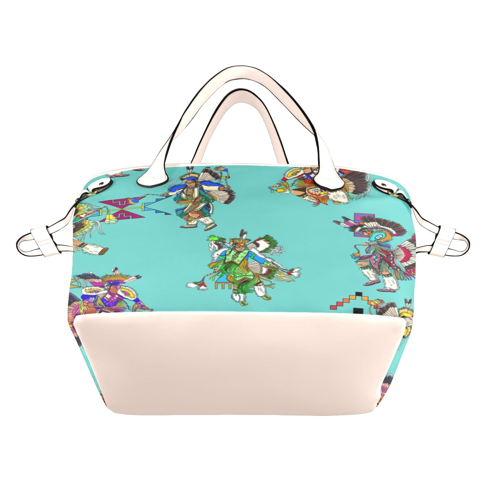 Men's Fancy Dancers Eggshell Blue Clover Canvas Tote Bag
