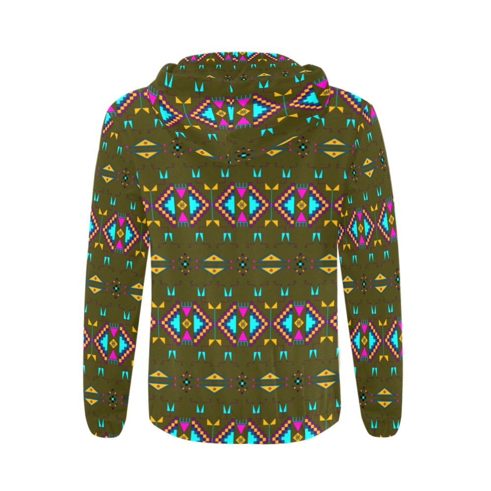 Rite of Passage Olive Men's Zipper Hoodie