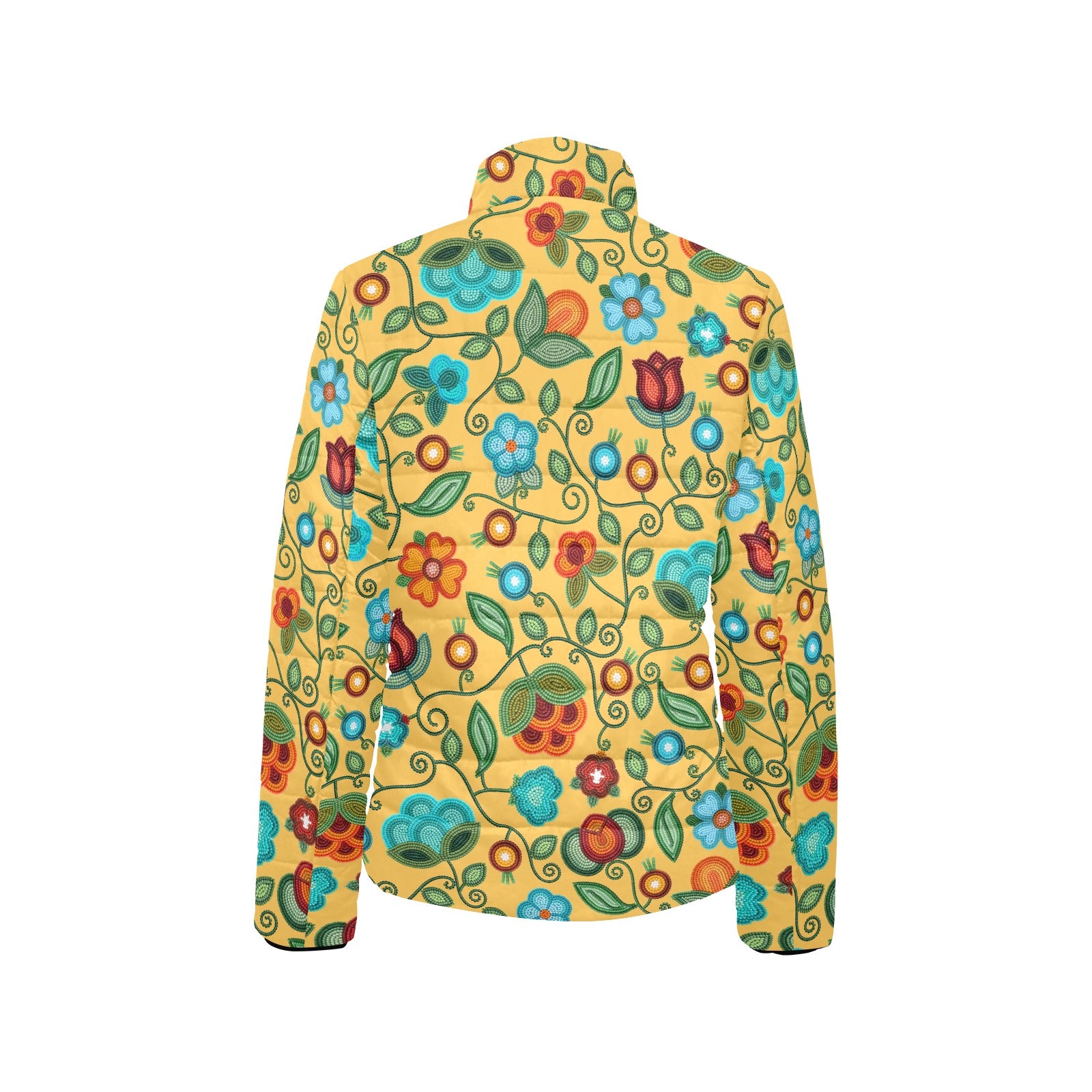 Prairie Fire Petals Honey Women's Stand Collar Padded Jacket