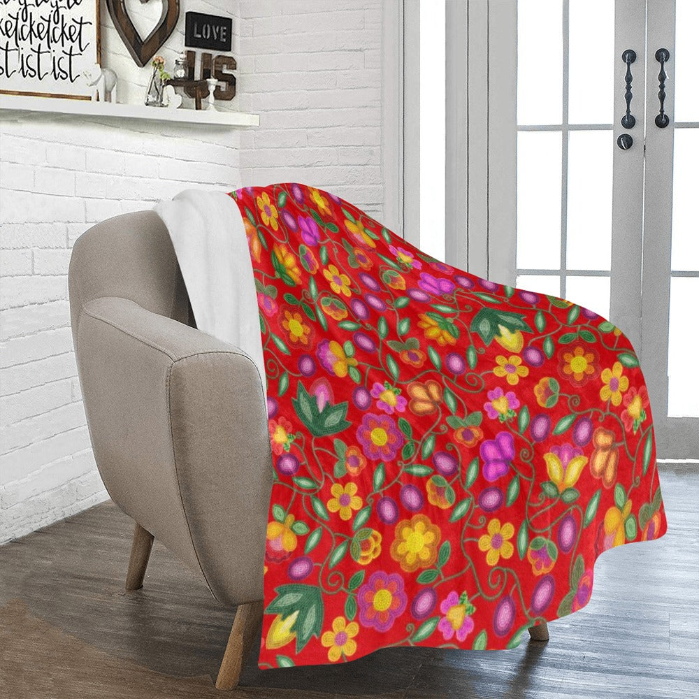 Boreal Bounty Red Ultra-Soft Micro Fleece Blanket 50"x60"
