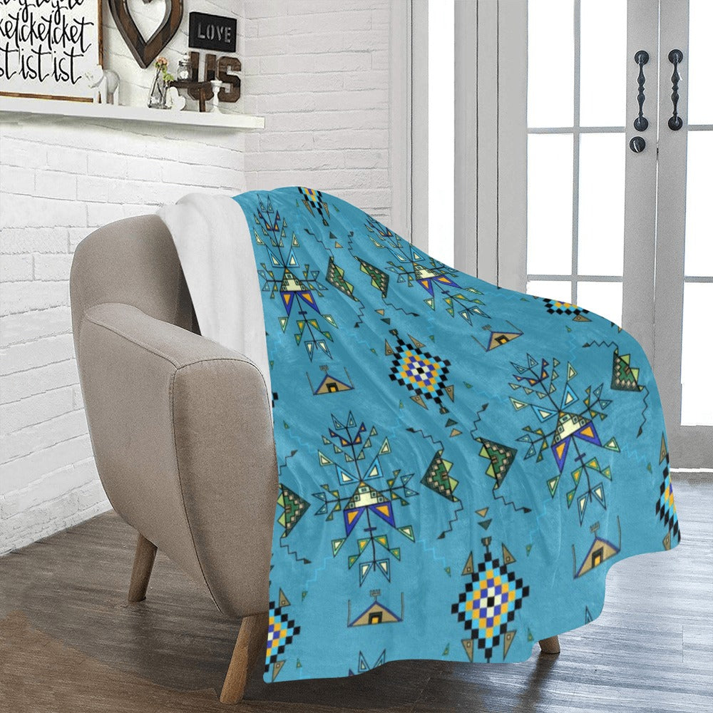 Bear Shield Blue Ultra-Soft Micro Fleece Blanket 50"x60"