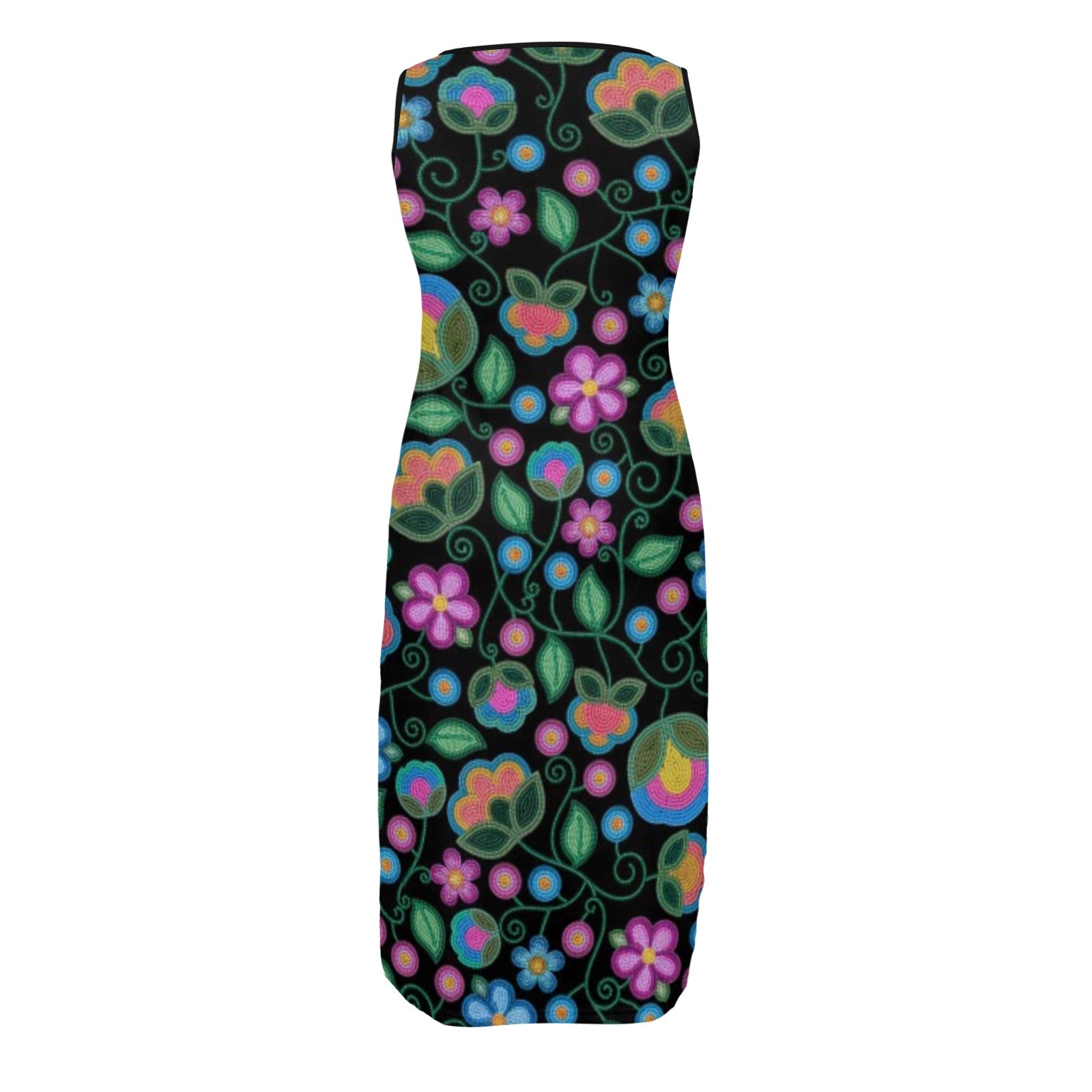 Turquoise Sunbeam Phaedra Sleeveless Open Fork Long Dress