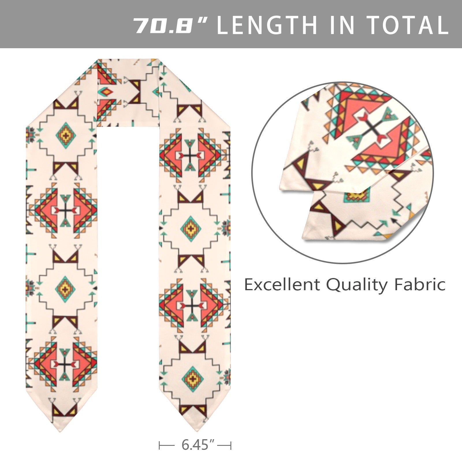 Thunder Flight Cream Graduation Stole