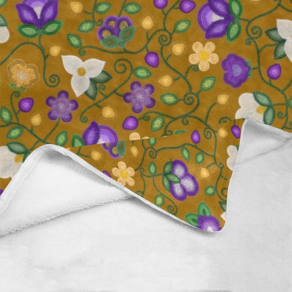 Midnight Moss Bloom Toffee Ultra-Soft Micro Fleece Blanket 60"x80"