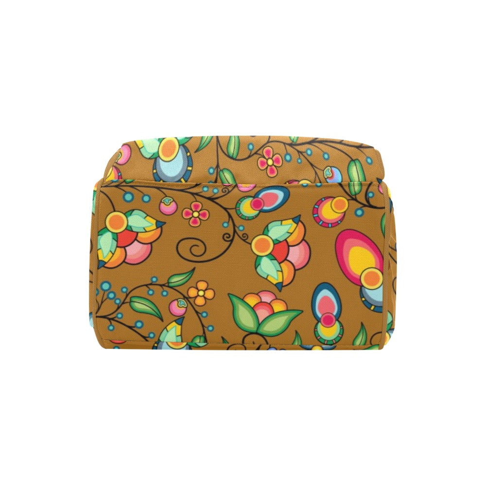 Floral Bounty Fall Leaves Multi-Function Diaper Backpack/Diaper Bag